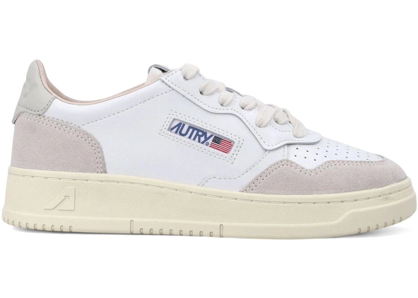 Autry Medalist Leather Low White Pelican (Women's)