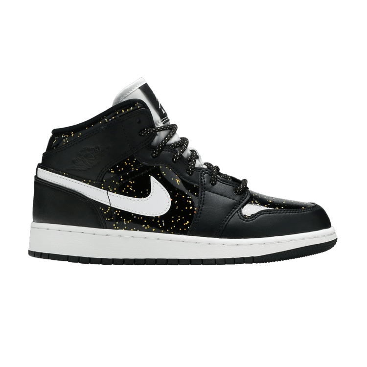 Air Jordan 1 Mid SE GS 'Black Glitter'