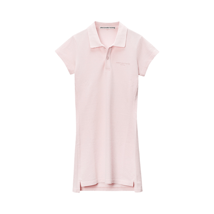 Alexander Wang Crystal Embellished Polo Dress 'Light Pink'