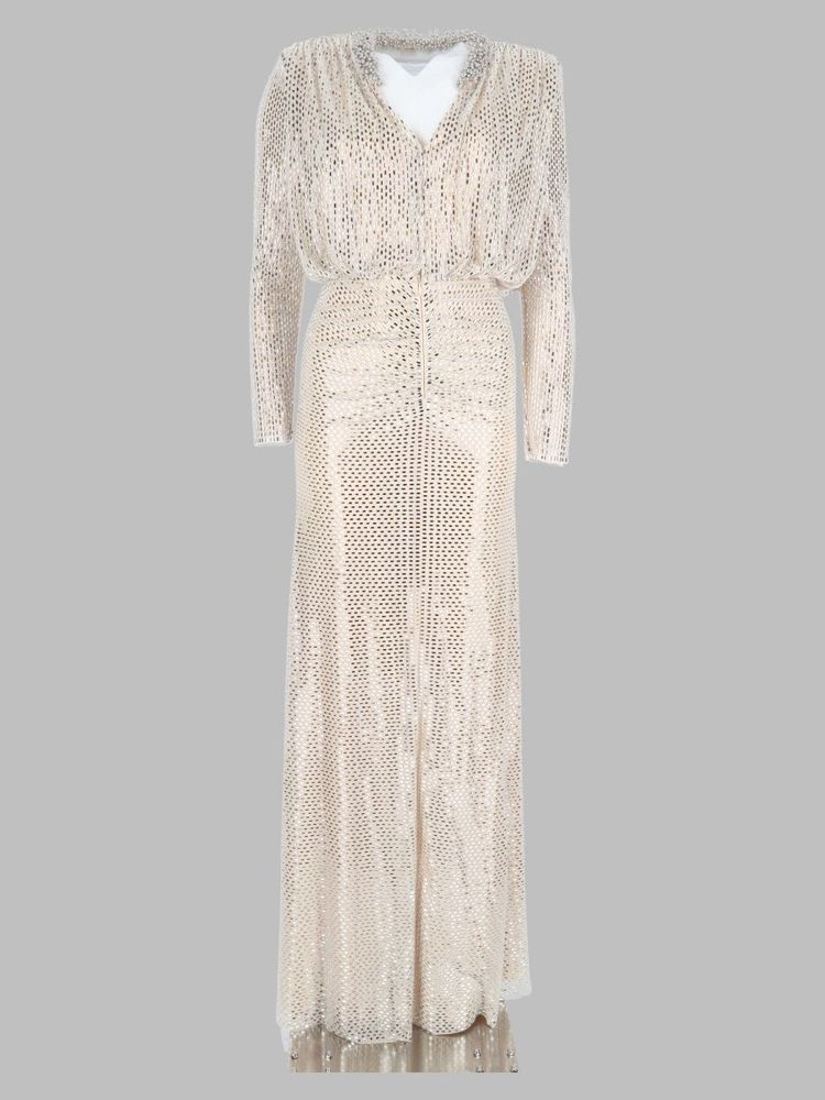 Self-Portrait Ruched Sequin Maxi Dress