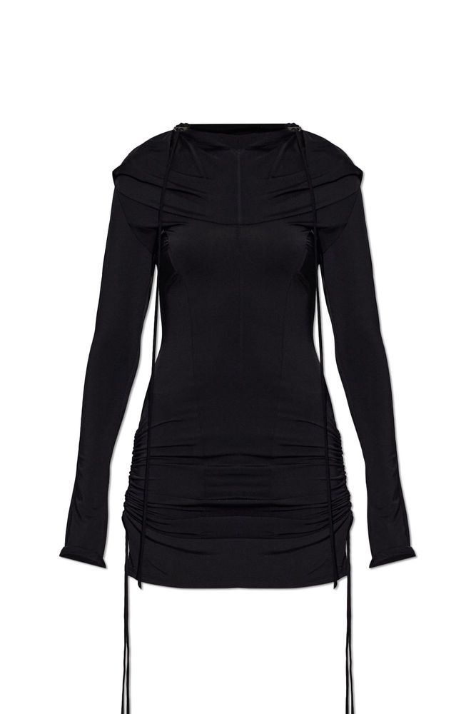 Knwls Ruched Hooded Mini Dress