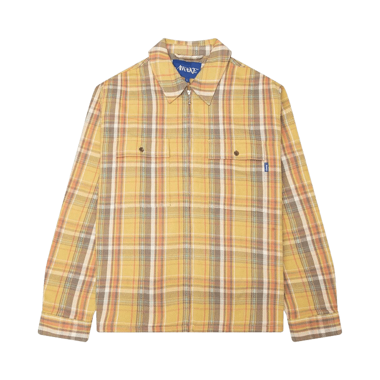 Awake NY Rivington Zip Flannel 'Yellow'