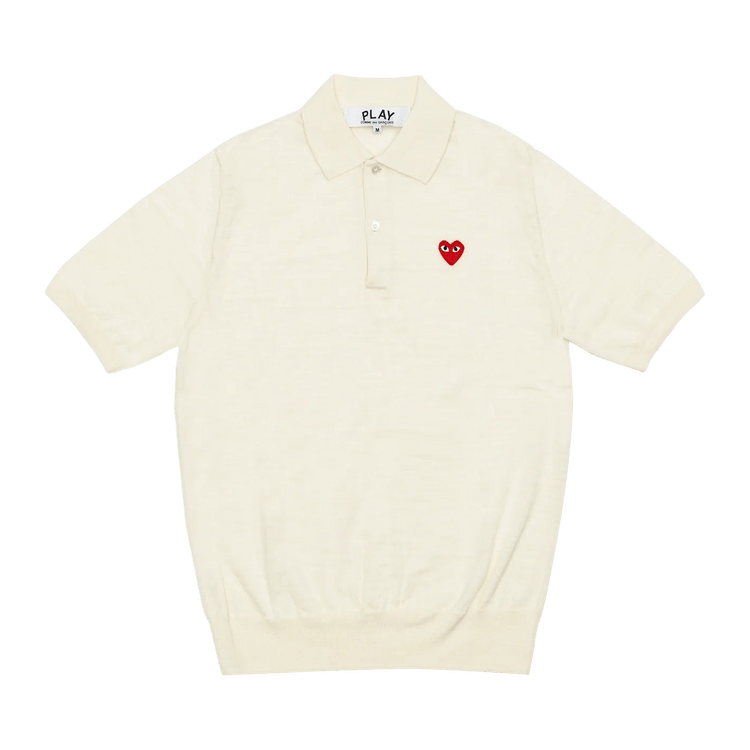 Comme des Garçons PLAY Polo Neck Short-Sleeve 'Off White'