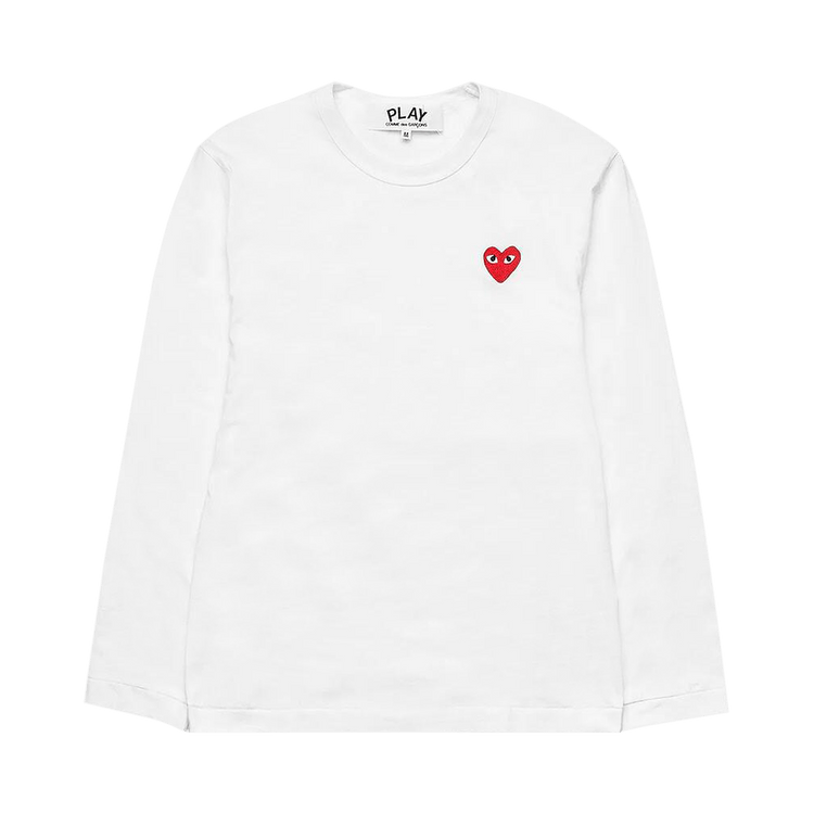 Comme des Garçons PLAY Heart Emblem Long-Sleeve Shirt 'White'