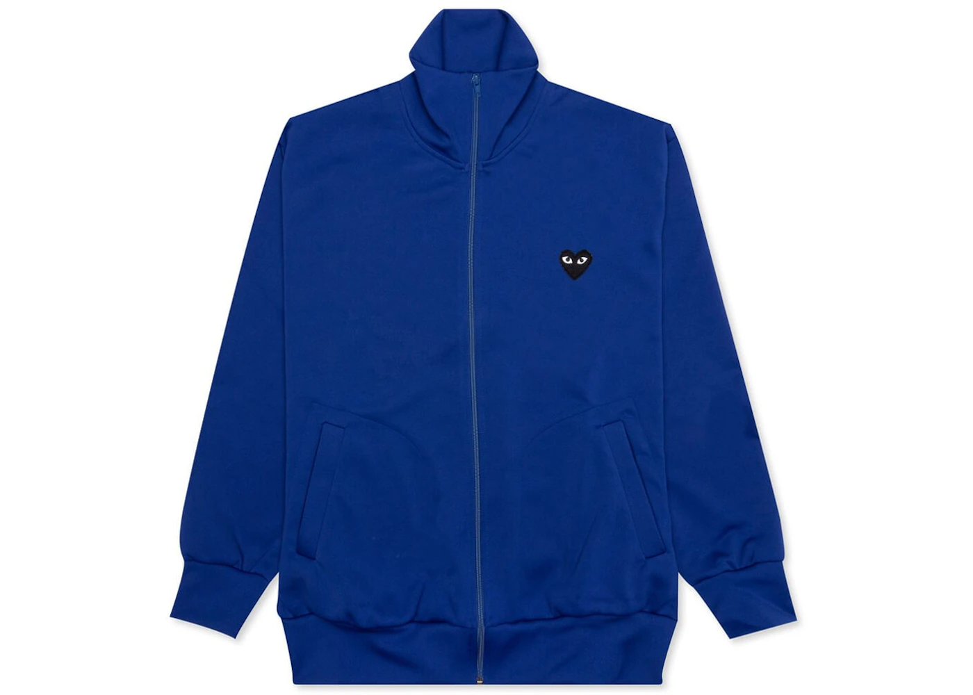 Comme des Garcons Play Big Black Heart Zip Up Sweatshirt Navy