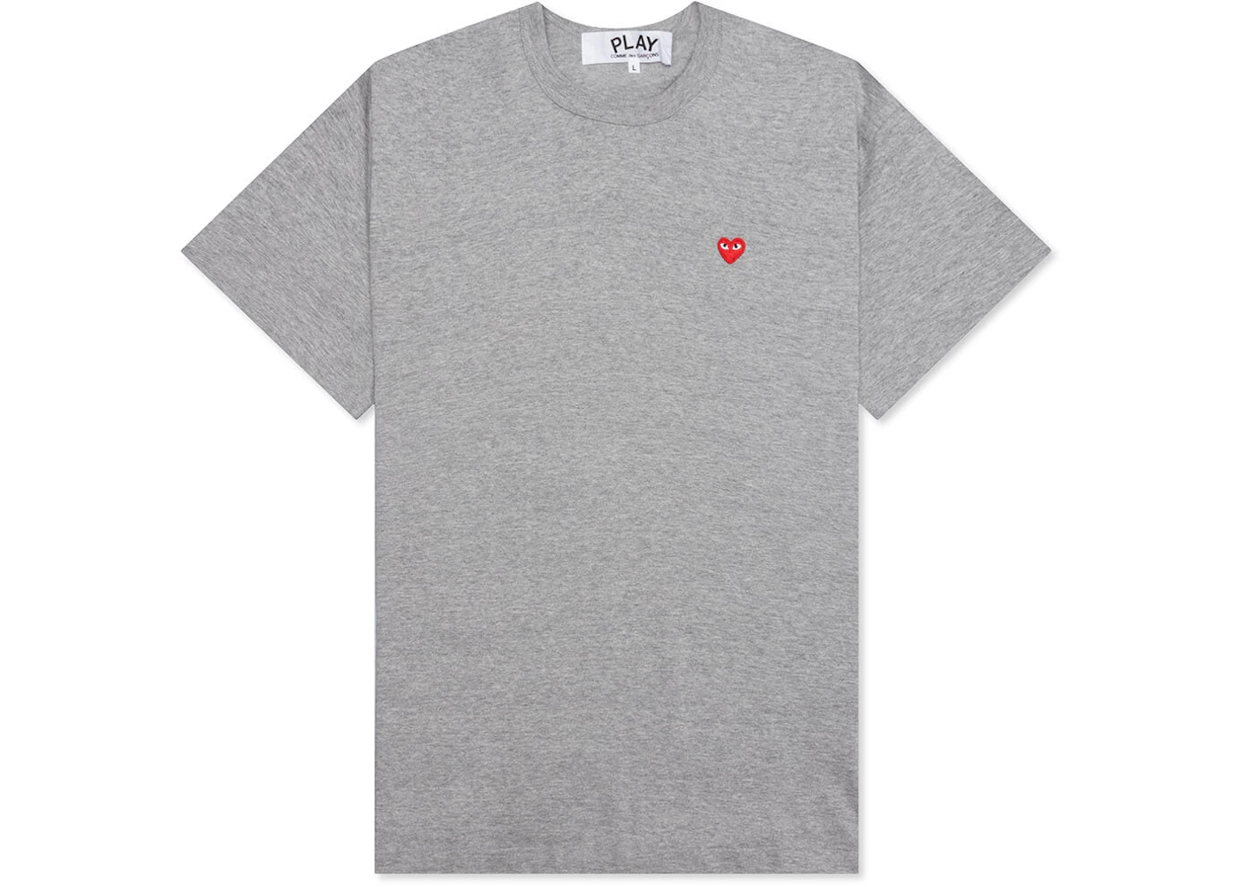 Comme des Garcons Play Small Red Heart T-shirt Grey