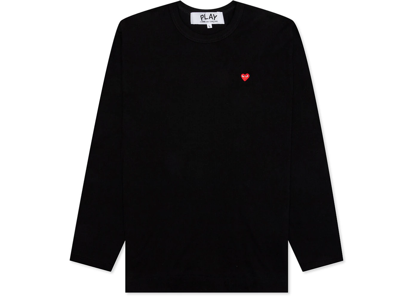 Comme des Garcons Play Small Red Heart L/S T-shirt Black
