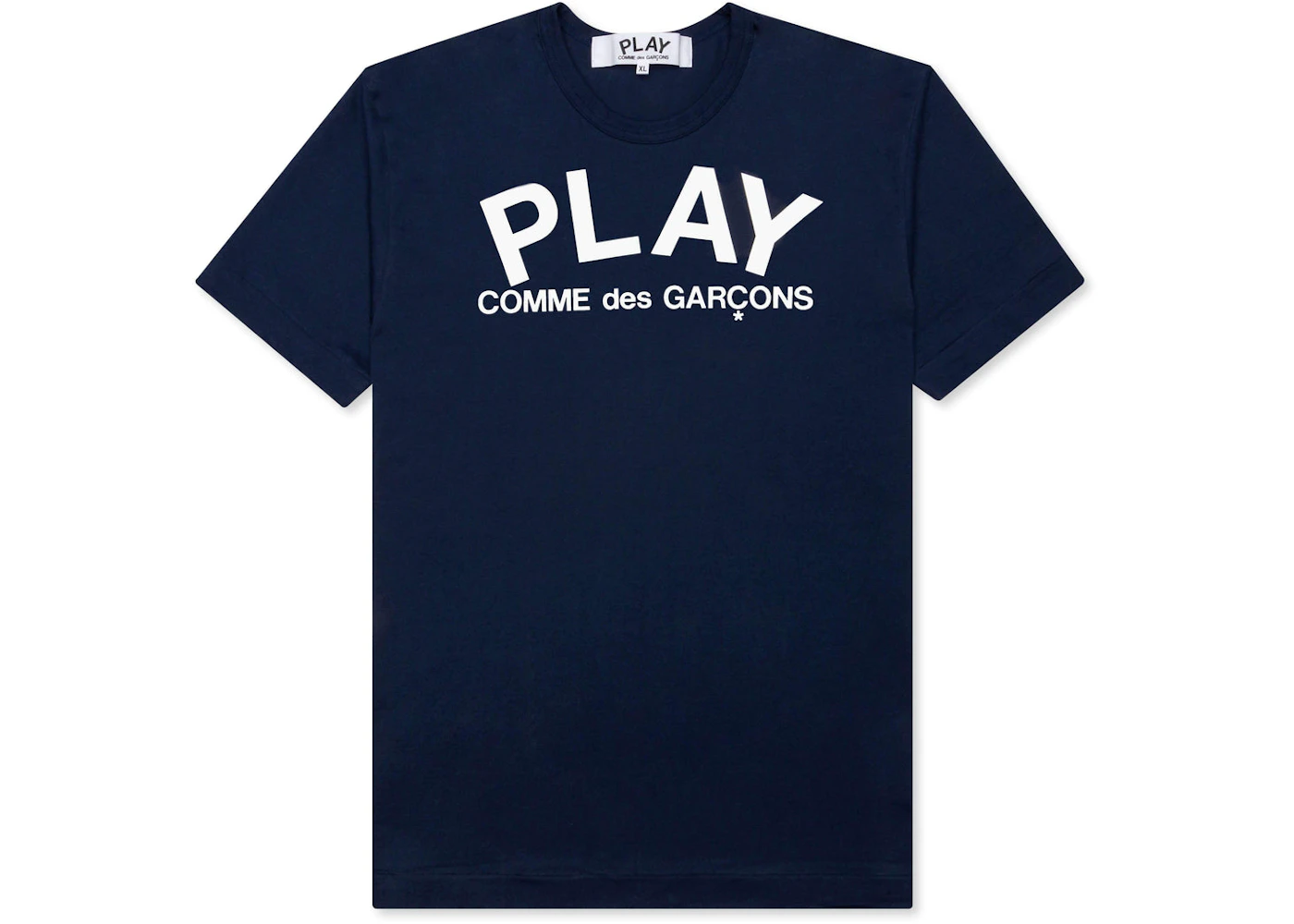 Comme des Garcons Play Text T-shirt Navy