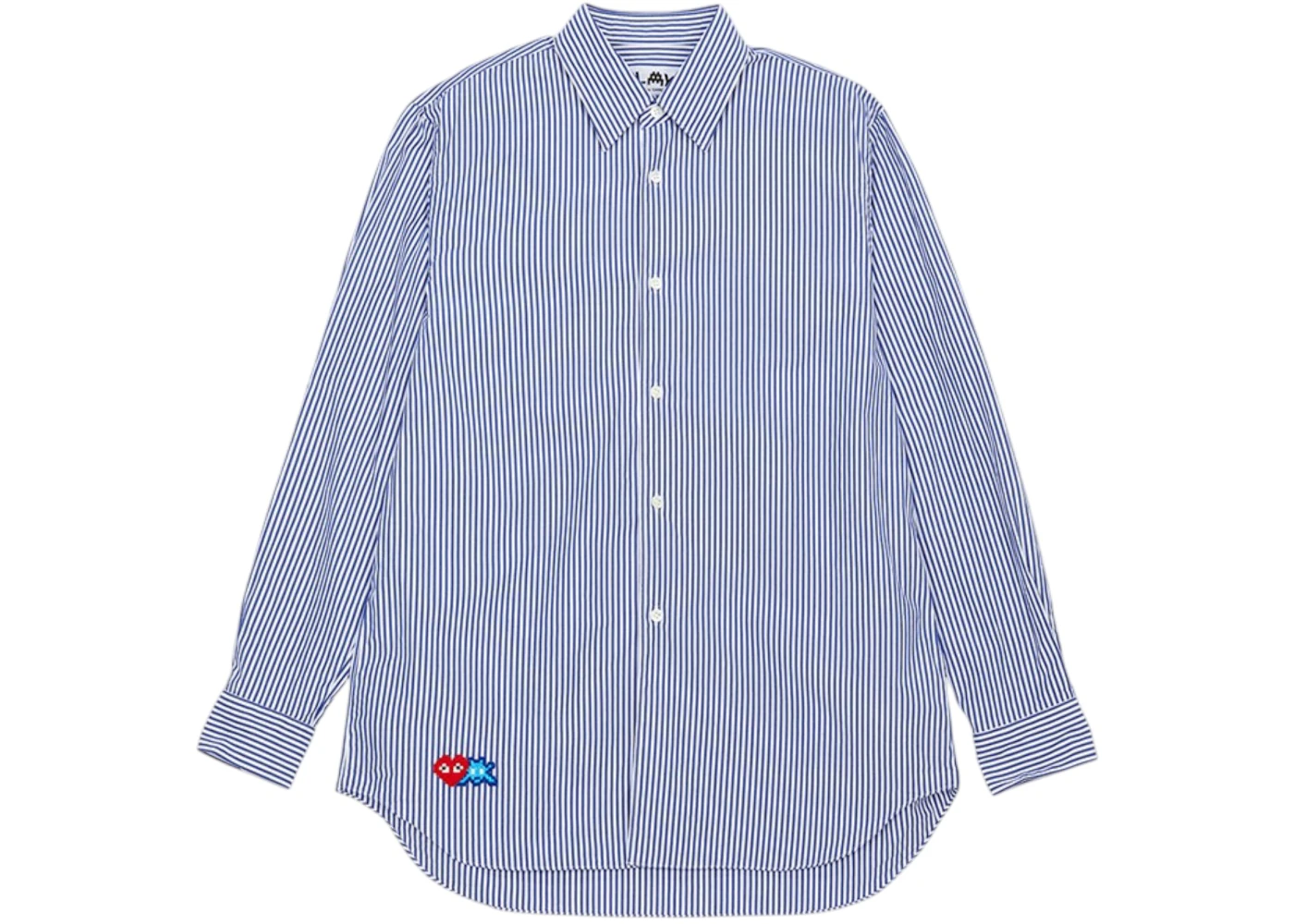 Comme des Garcons x Invader Doublewappen Striped Shirt Blue