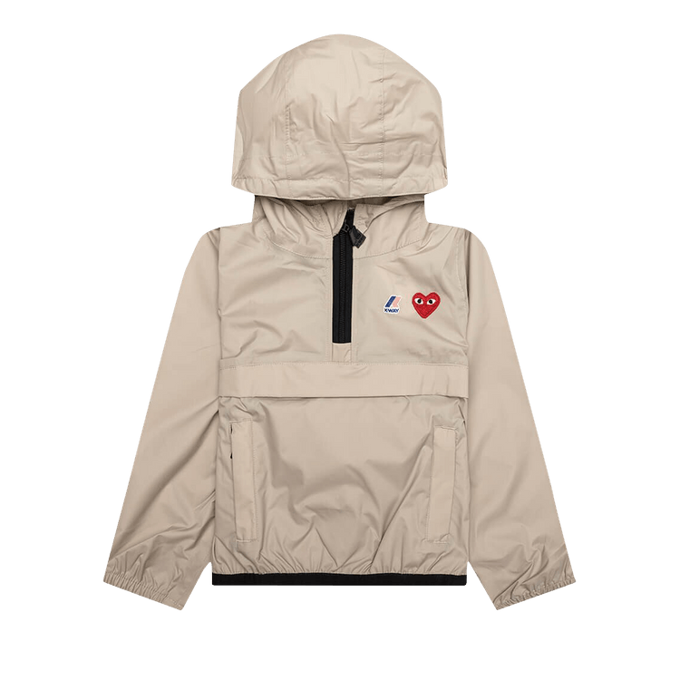 Comme des Garçons PLAY Kids x K-Way Half Zip Jacket 'Beige'