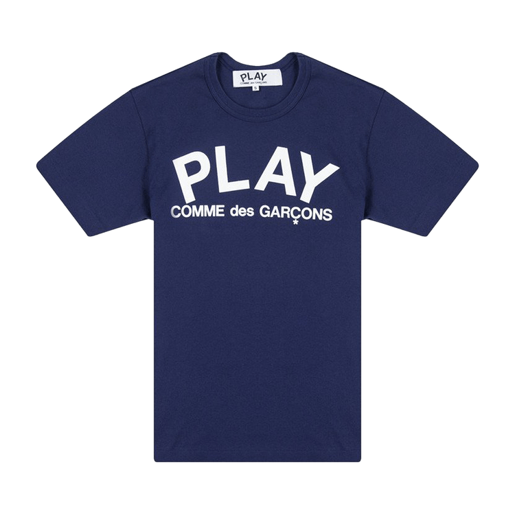 Comme des Garçons PLAY Text T-Shirt 'Navy'