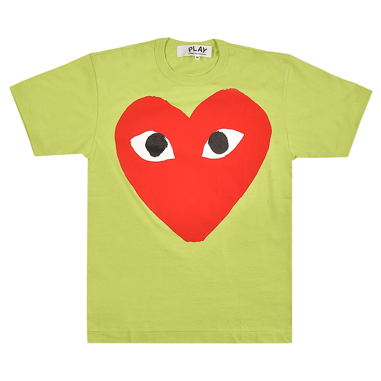 Comme des Garçons PLAY Pastelle Red Logo T-Shirt 'Green'