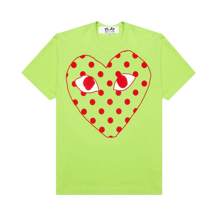Comme des Garçons PLAY Pastelle Polka Dot Logo T-Shirt 'Green'