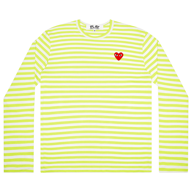 Comme des Garçons PLAY Pastelle Striped Long-Sleeve Shirt 'Green'