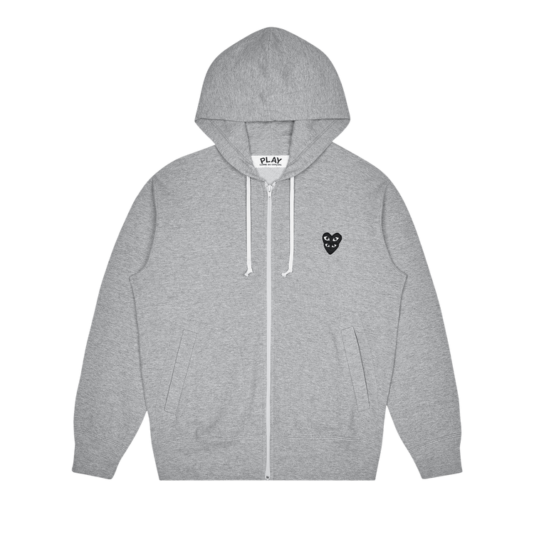Comme des Garçons PLAY Stacked Heart Hooded Sweatshirt 'Grey'