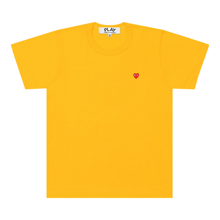 Comme des Garçons PLAY Small Red Heart T-Shirt 'Yellow'