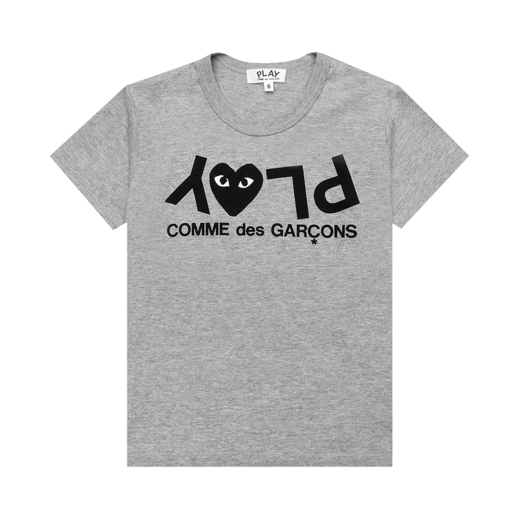 Comme des Garçons PLAY Inverted Text T-Shirt 'Grey'