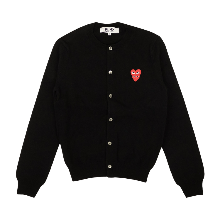 Comme des Garçons PLAY Knit Logo Heart Cardigan 'Black'