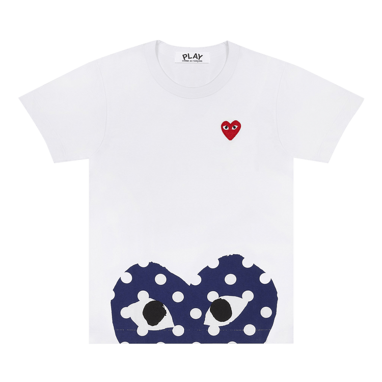 Comme des Garçons PLAY Polka Dot Half Heart T-Shirt 'White'
