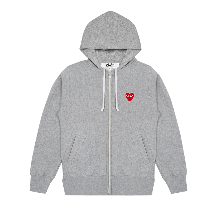 Comme des Garçons PLAY Multi Heart Zip Up Hoodie 'Grey'