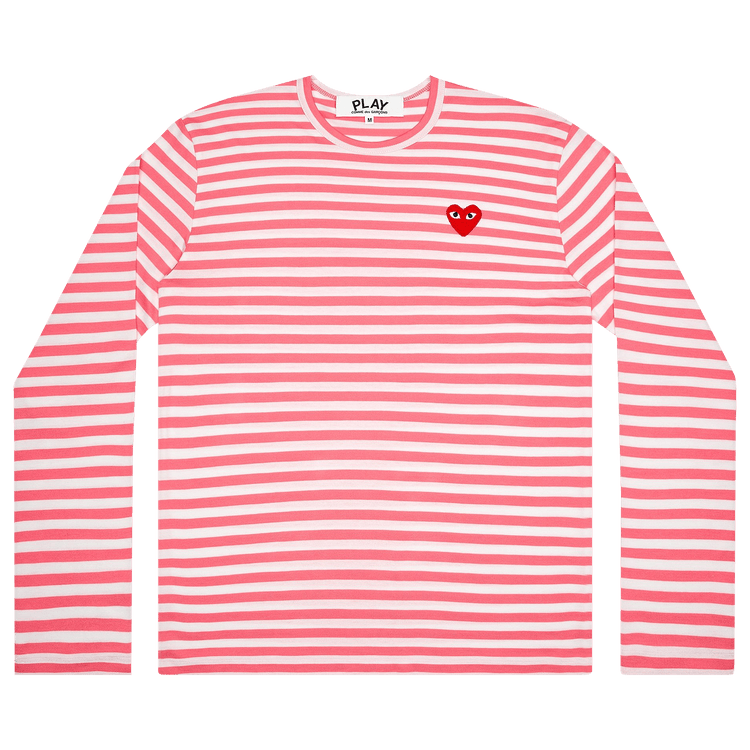 Comme des Garçons PLAY Pastelle Striped Long-Sleeve Shirt 'Pink'