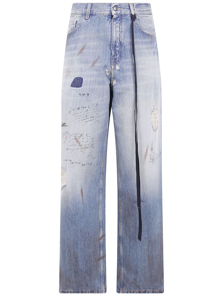 Ann Demeulemeester Jakoba 5-Pockets Straight Leg Loose Trousers