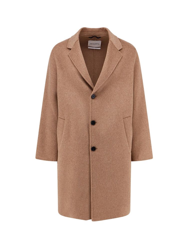 Amaranto Single-Breasted Notch-Lapel Coat