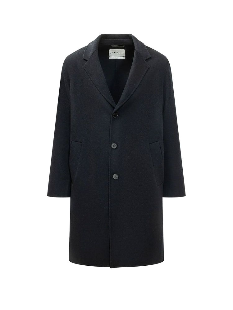 Amaranto Single-Breasted Notch-Lapel Coat