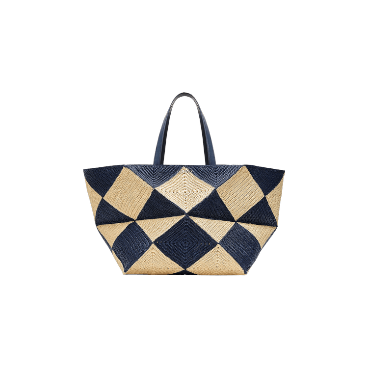 Loewe XXL Puzzle Fold Tote 'Natural/Navy'