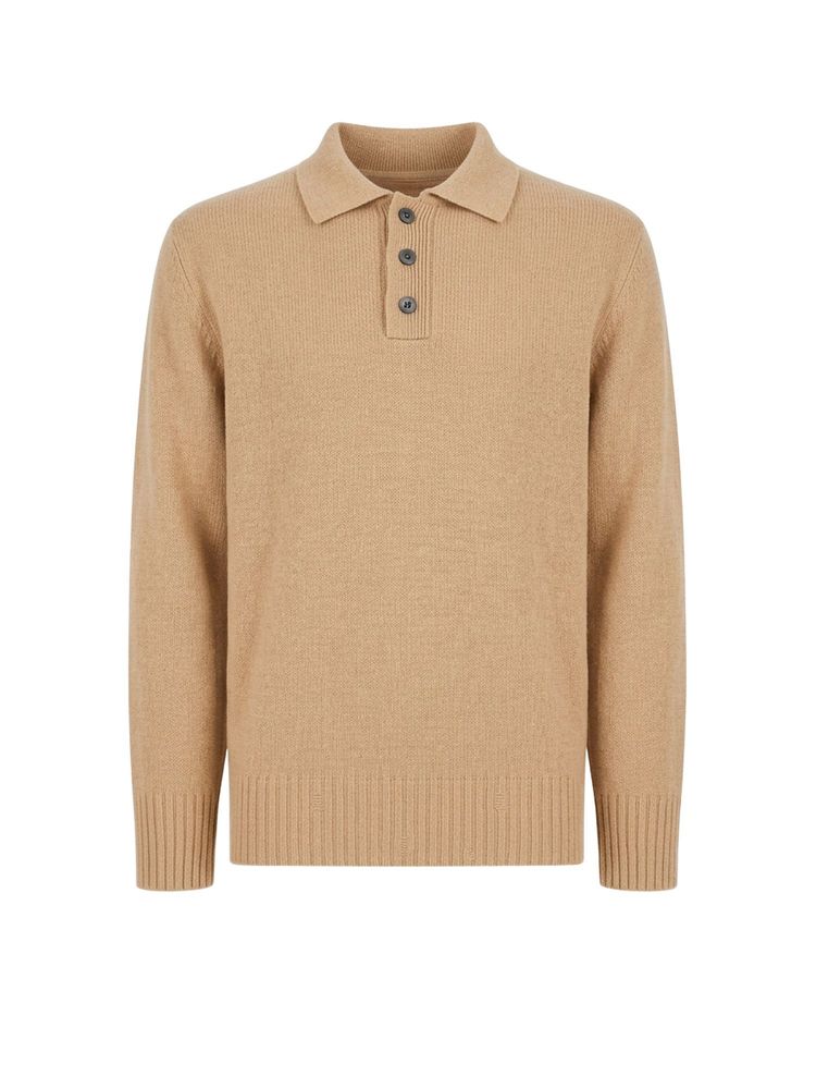 Amaranto Polo Collar Knitted Sweater