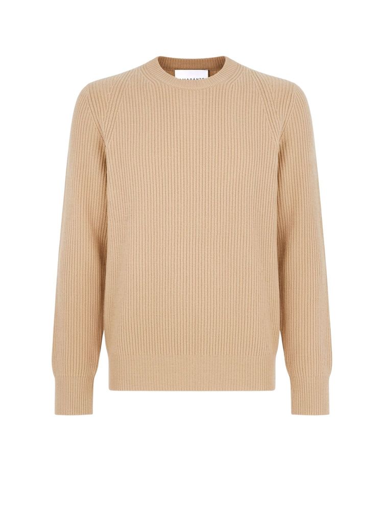 Amaranto Ribbed Crewneck Knitted Sweater