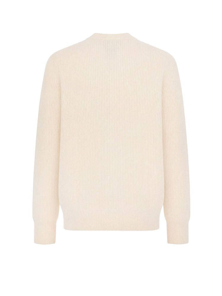 Amaranto Ribbed Crew Neck Knitted Sweater