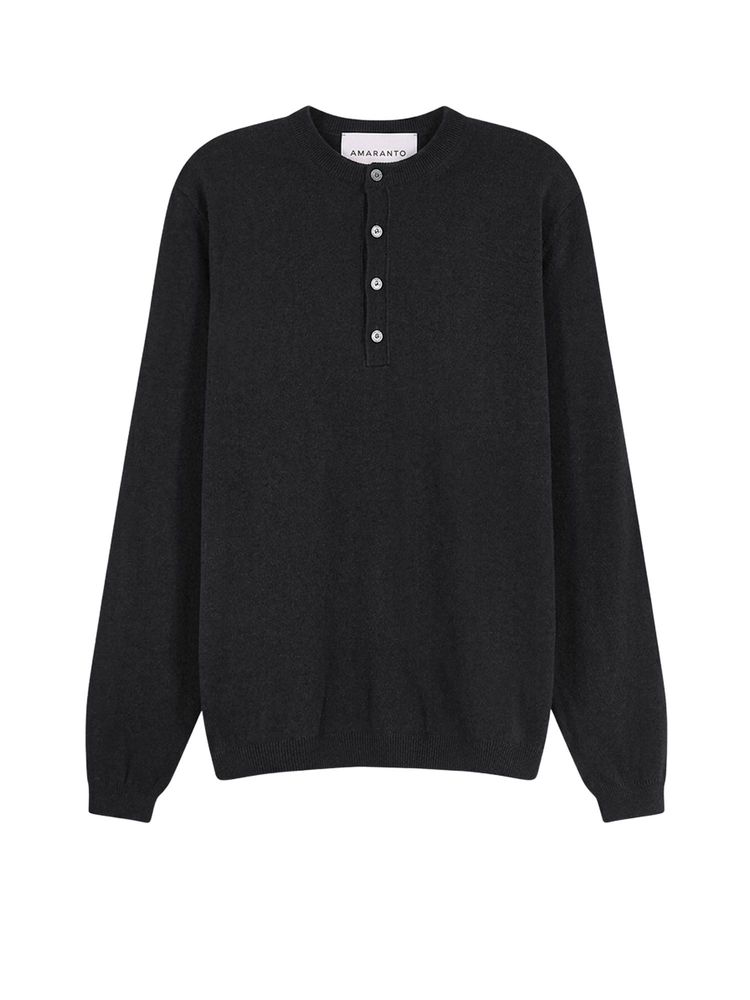 Amaranto Henley Knit Sweater