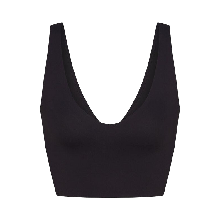 NikeSKIMS Matte V-Neck Bra Top 'Obsidian'