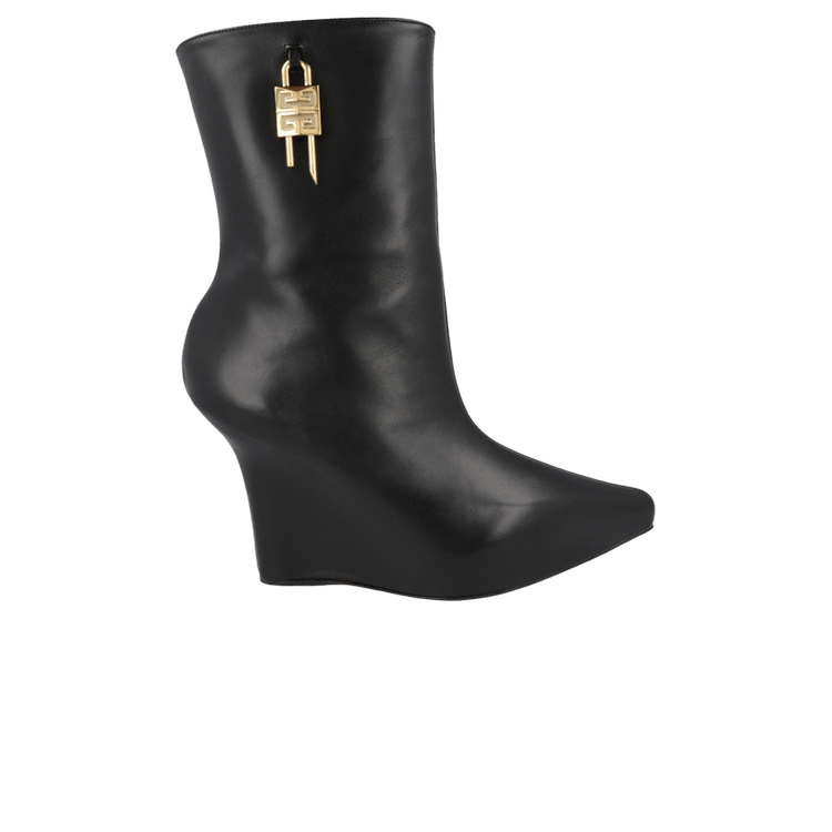 Givenchy Wmns G Lock Leather Wedge Boot 'Black'