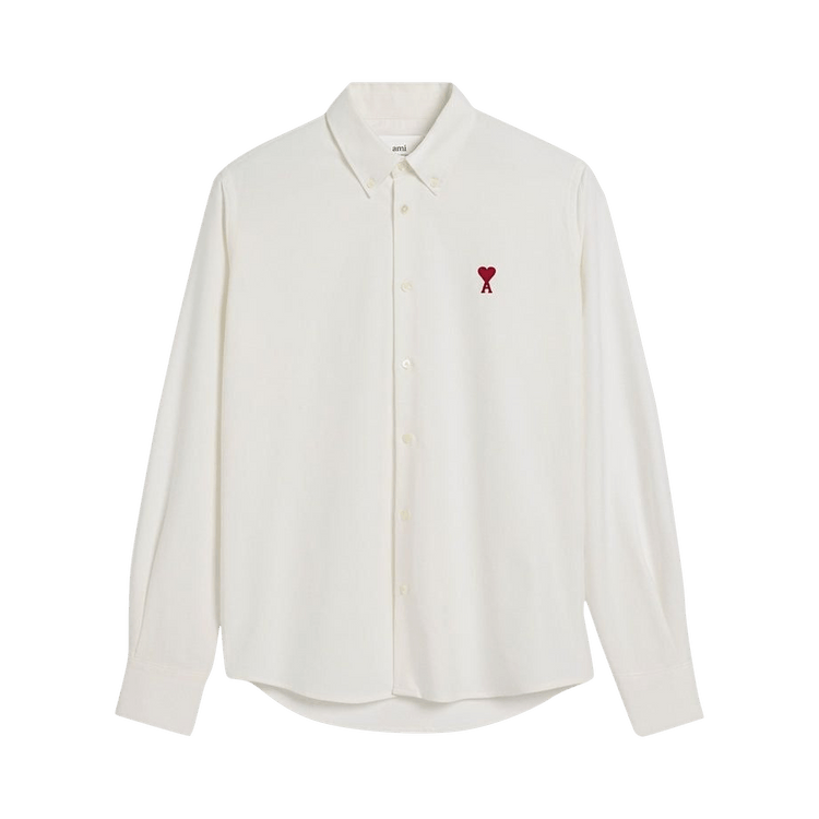 Ami Button Down Long-Sleeve Shirt 'White'