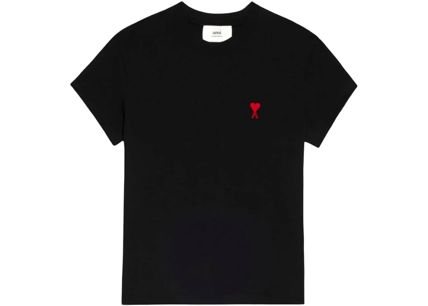 Ami Paris Ami De Coeur T-Shirt Black/Red