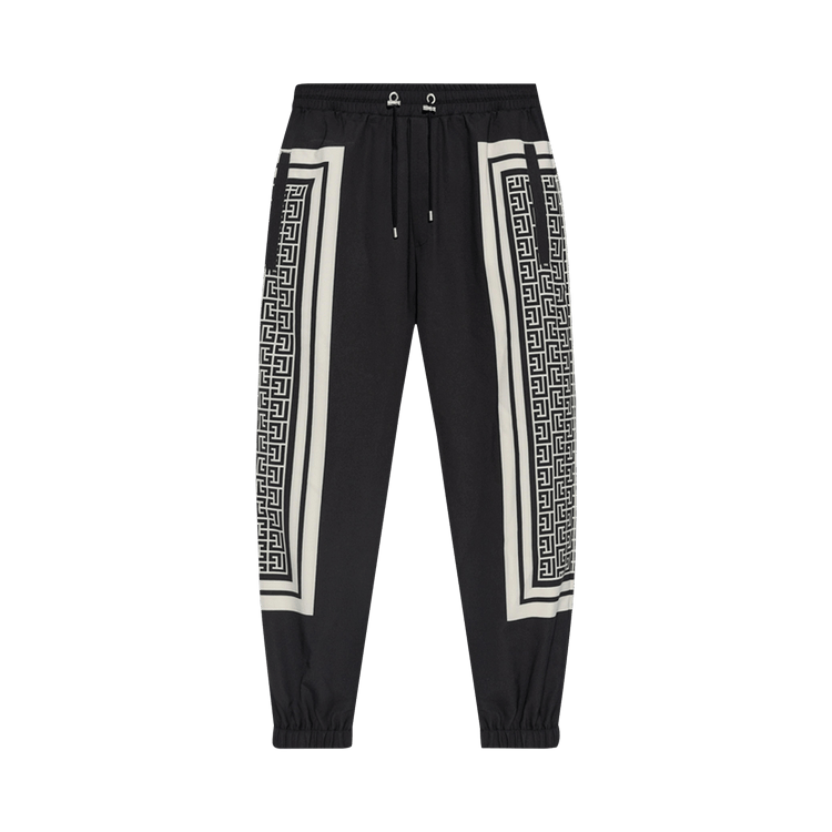 Balmain Monogram Scarf Track Pants 'Black'