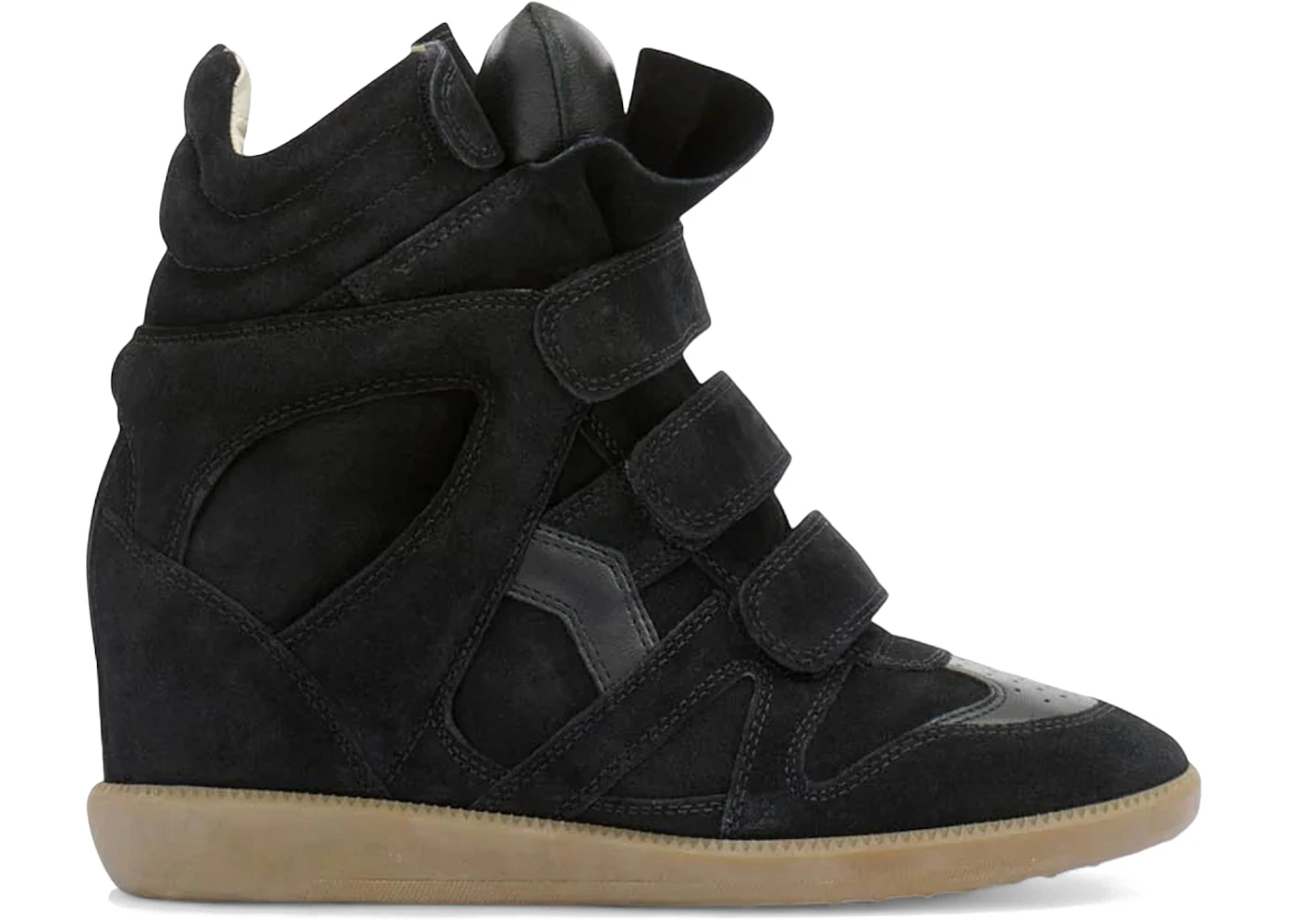 Isabel Marant Bekett Leather Wedge Sneakers Black (Women's)