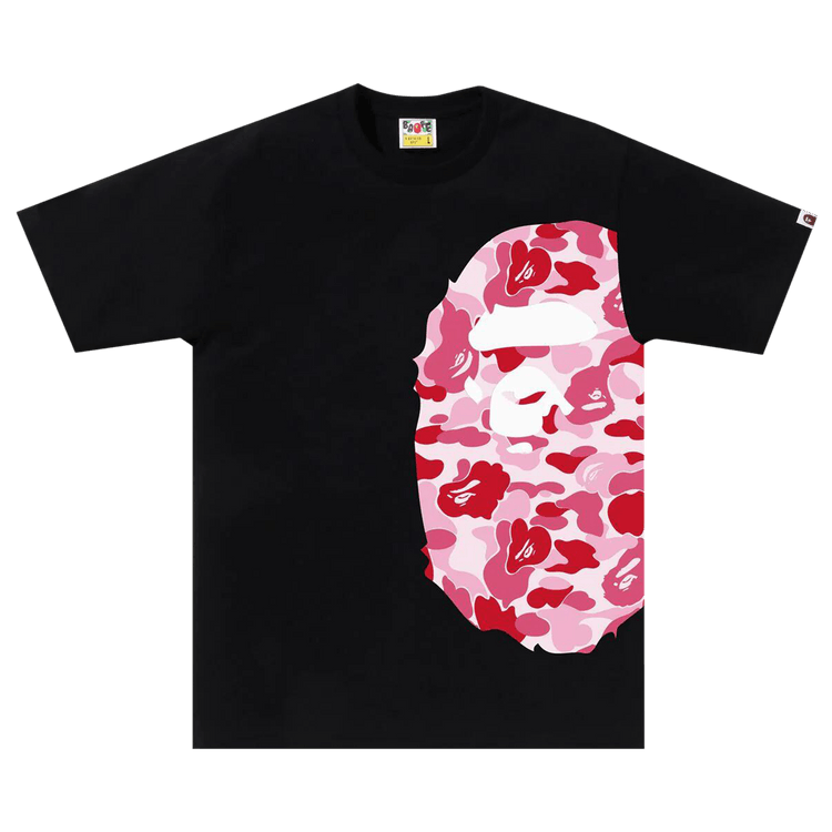 BAPE ABC Camo Side Big Ape Head Tee 'Black/Pink'