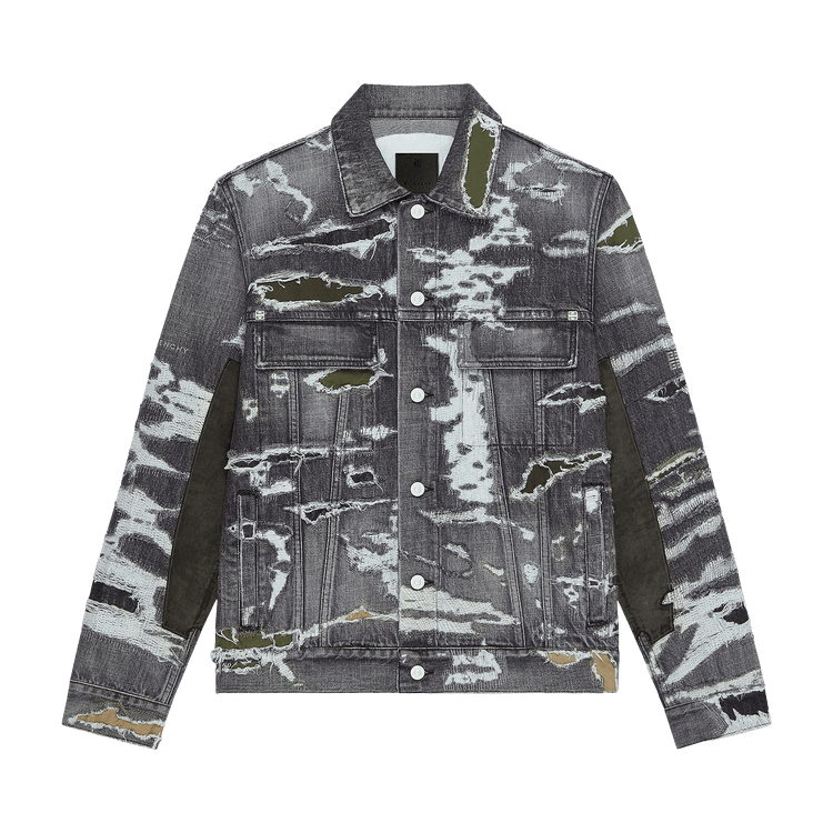 Givenchy Distressed Denim Jacket 'Black'
