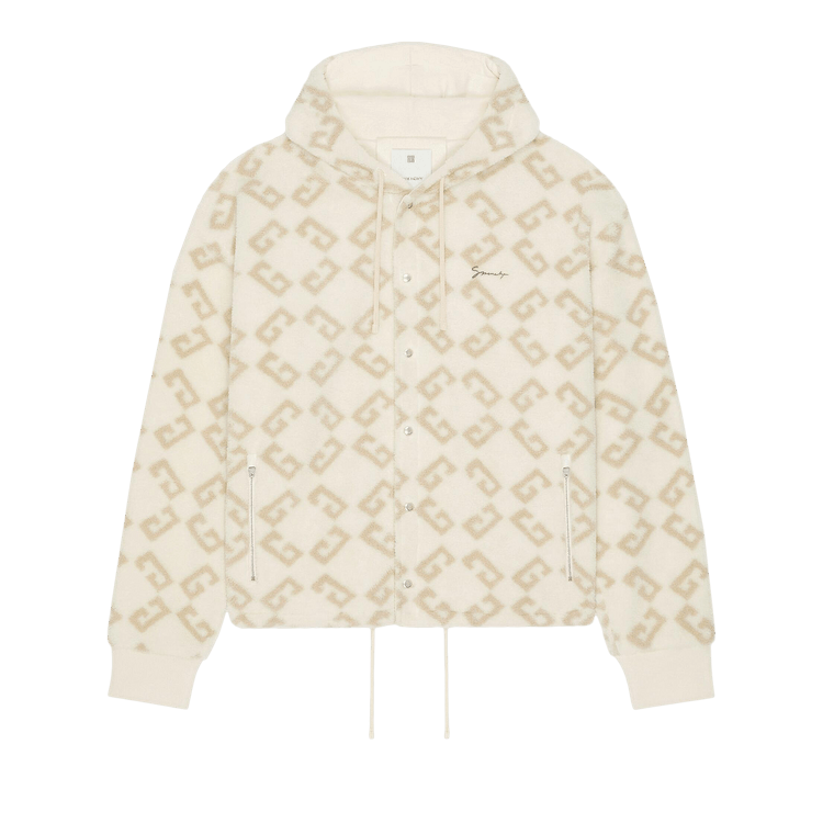 Givenchy Fleece Snaps Buttons Hoodie 'Natural'