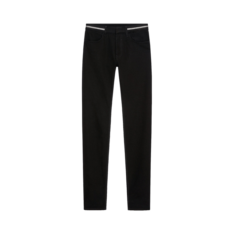 Givenchy Skinny Denim Trousers 4G Zip 'Black'