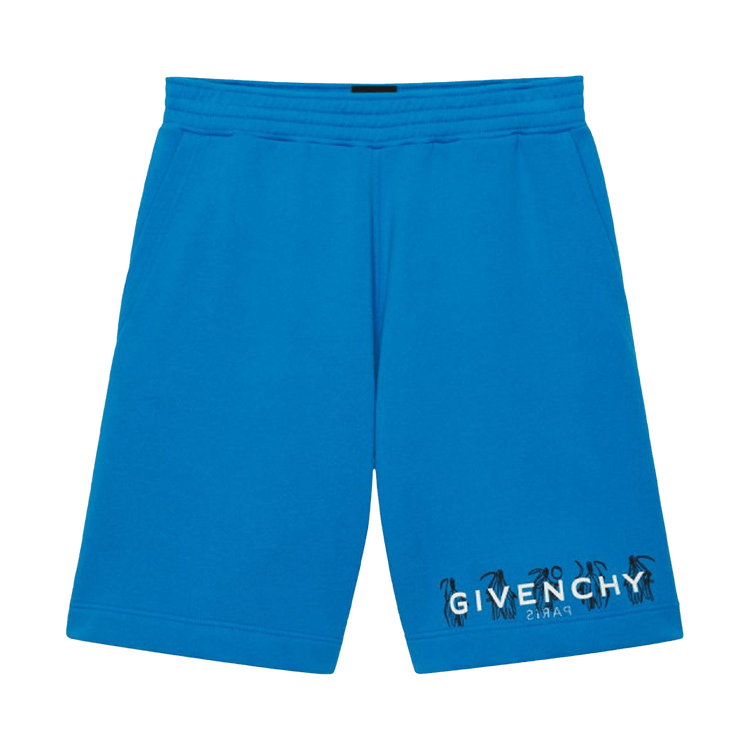 Givenchy Boxy Fit Reversed Print Shorts 'Bright Blue'
