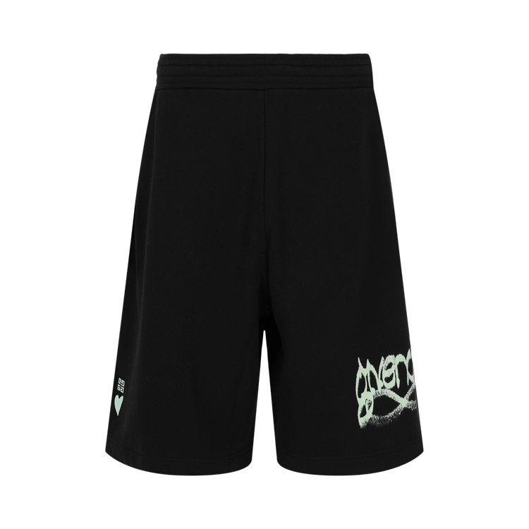 Givenchy Logo-Print Boxy Shorts 'Black'