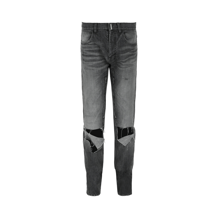 Givenchy Distressed Straight Fit Jeans 'Black'