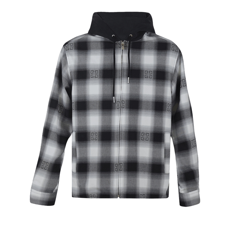 Givenchy Felpa Hood Lined Overshirt 'Black/White'