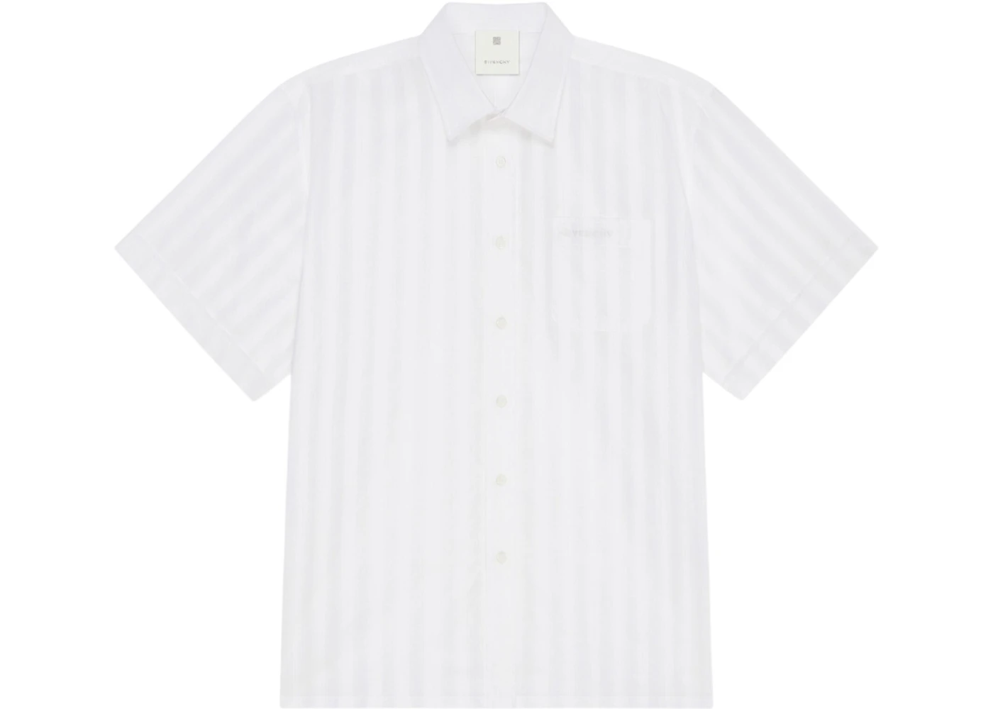 Givenchy Cotton Voile with Stripes Shirt White