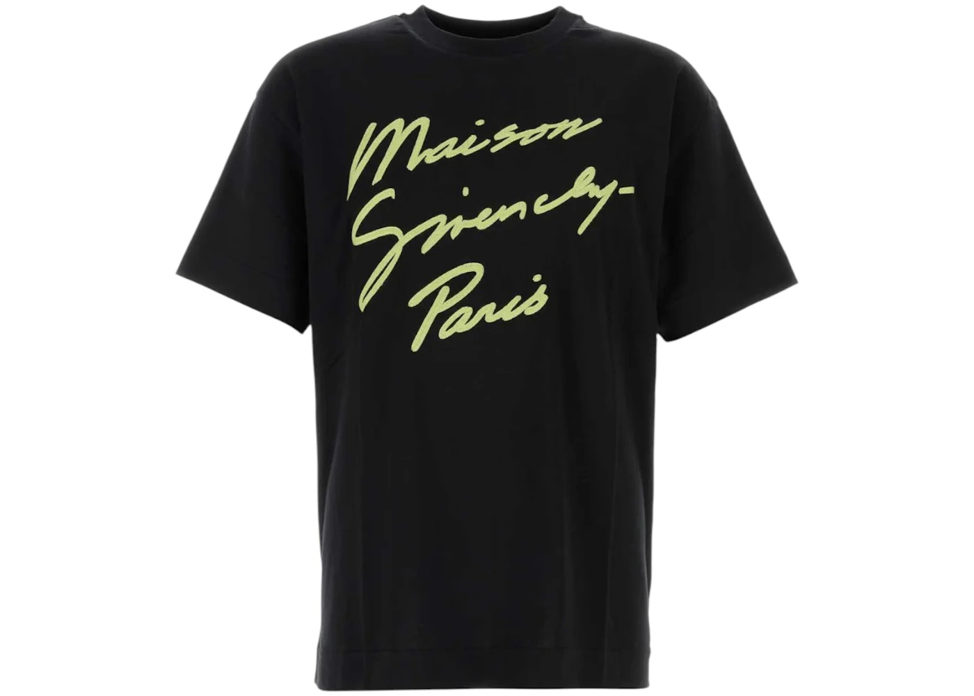 Givenchy Slogan Embroidered Crewneck T-shirt Black