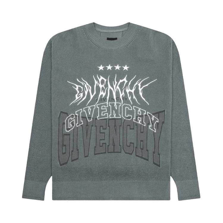 Givenchy Embroidered Metal Logo Crewneck 'Titanium'